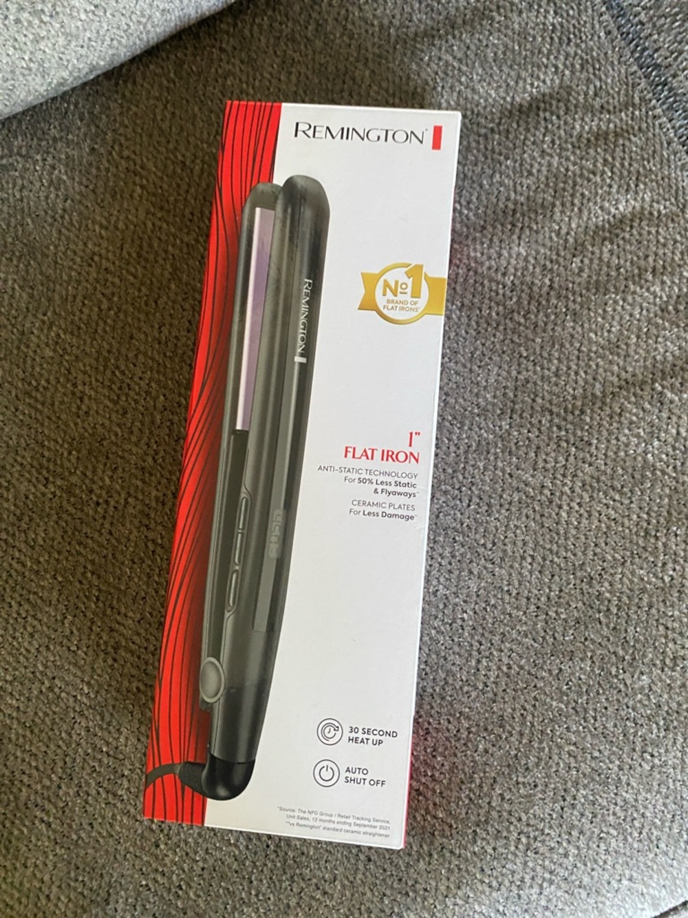 Remington Black Flat Iron with Purple Plates